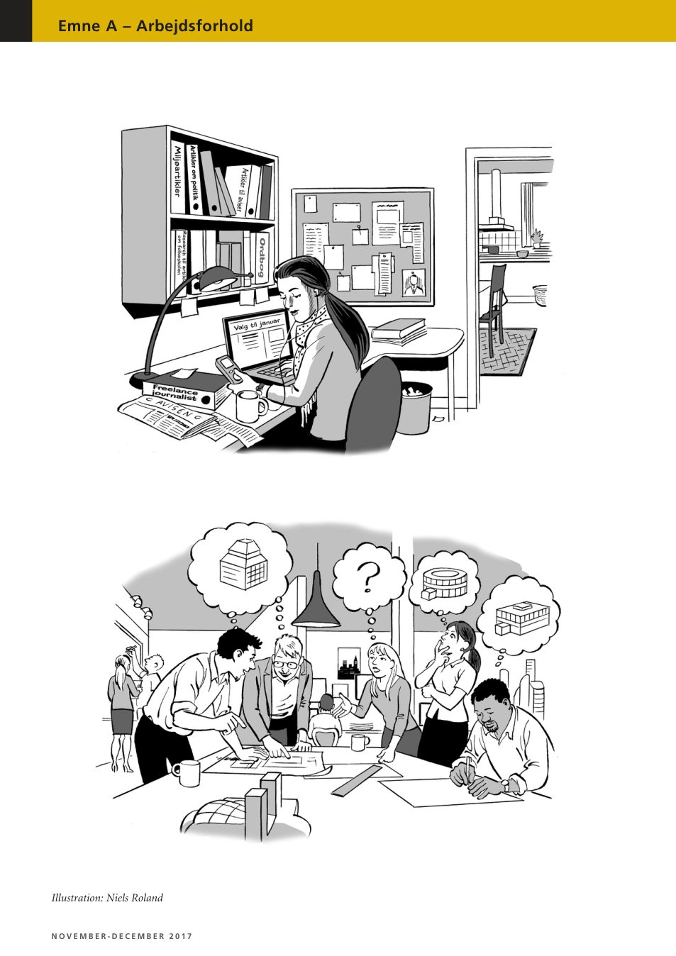 Working conditions (task-sheet title is "Arbejdsforhold"; censor handbook title is "Arbejdsvilkår" — synonyms)